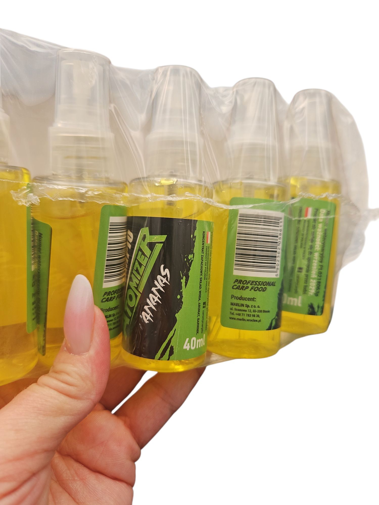 Atomizery zapachowe, wabik na ryby, pakiet 5×40ml