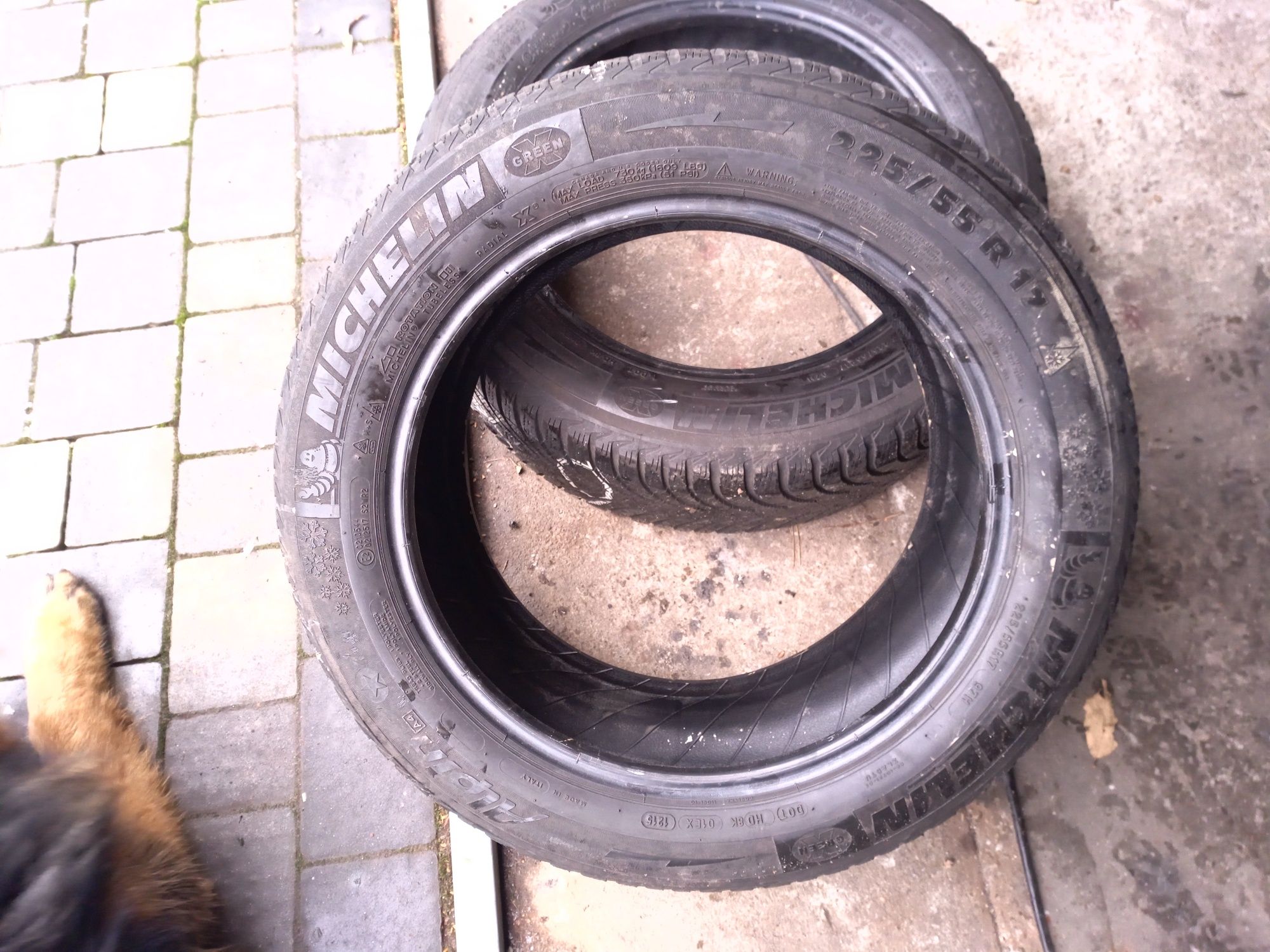 Opony zimowe michelin 225/55r17 220 za 2szt