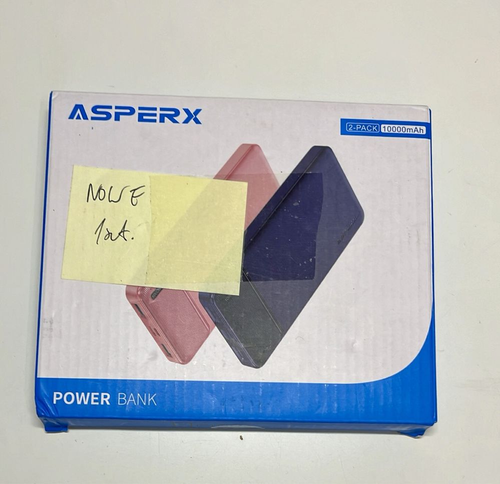 Powerbank asperx 10000 MaH 2 sztuki czarny i łososiowe