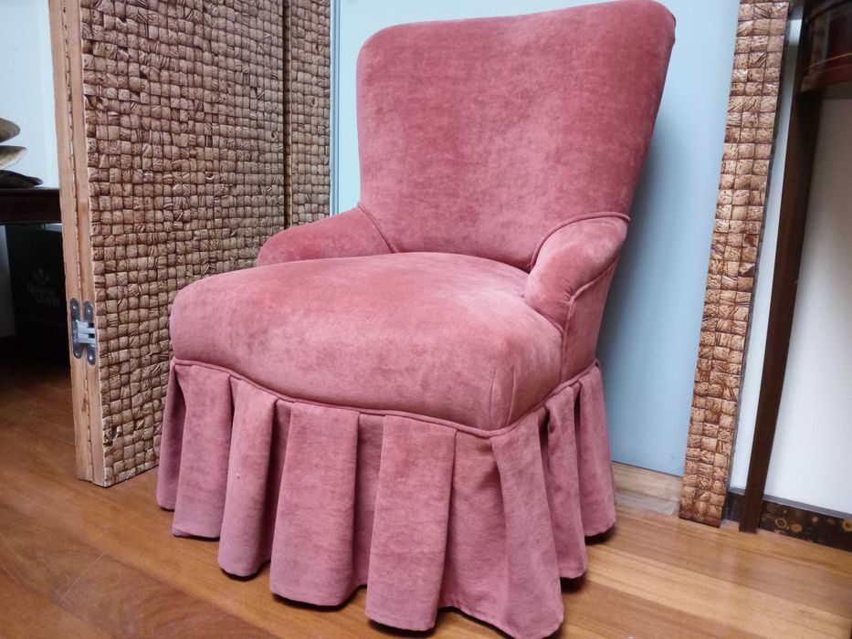 Sofá de 1 lugar (senhorinha) côr de tijolo