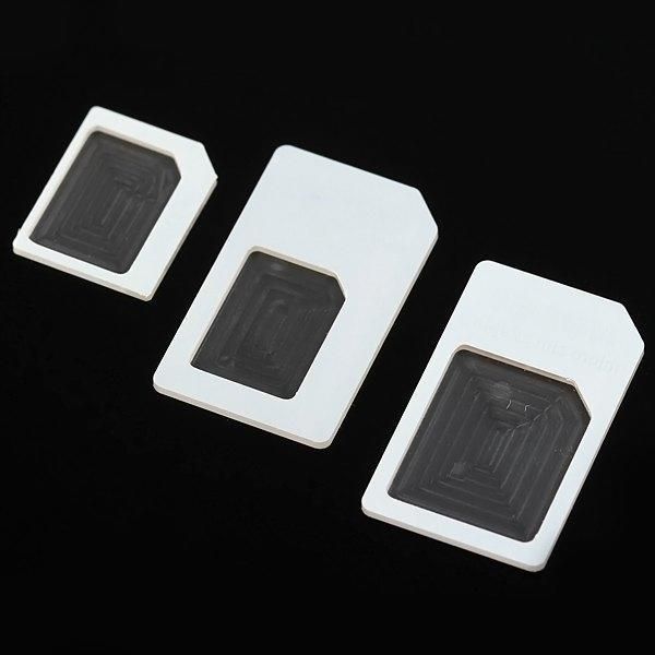 Adaptador para cartão SIM, Micro SIM e Nano SIM para iPhone e Android