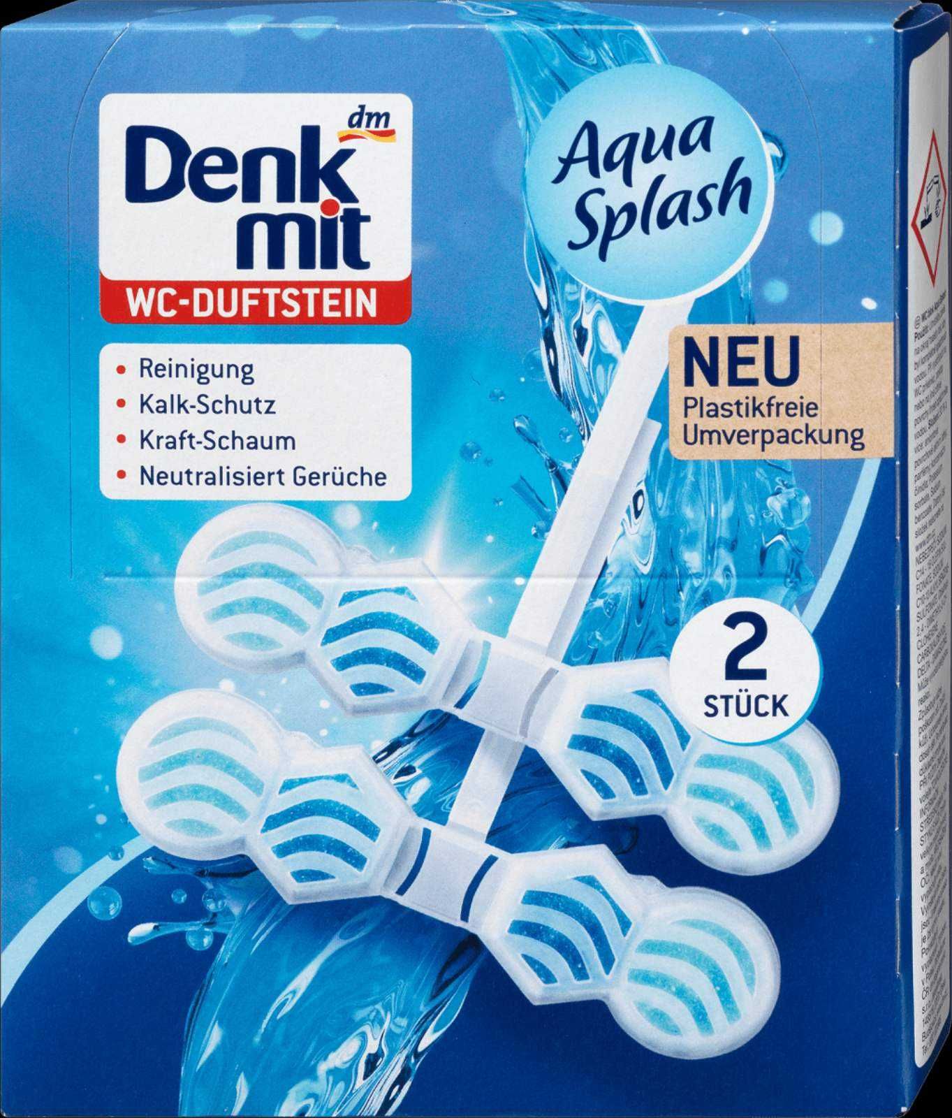 Ароматизований туалетний блок Denkmit 2 шт (синя вода!) в асортименті