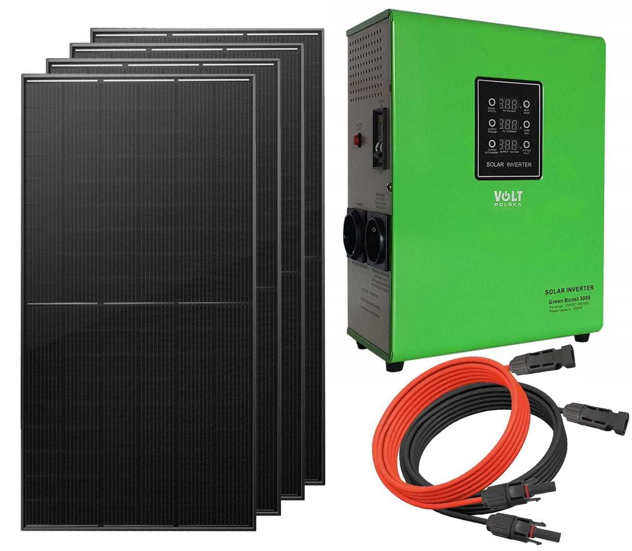 Off-gridowy zestaw solarny bojlerów GREEN BOOST 3000 4x PANELE 380W