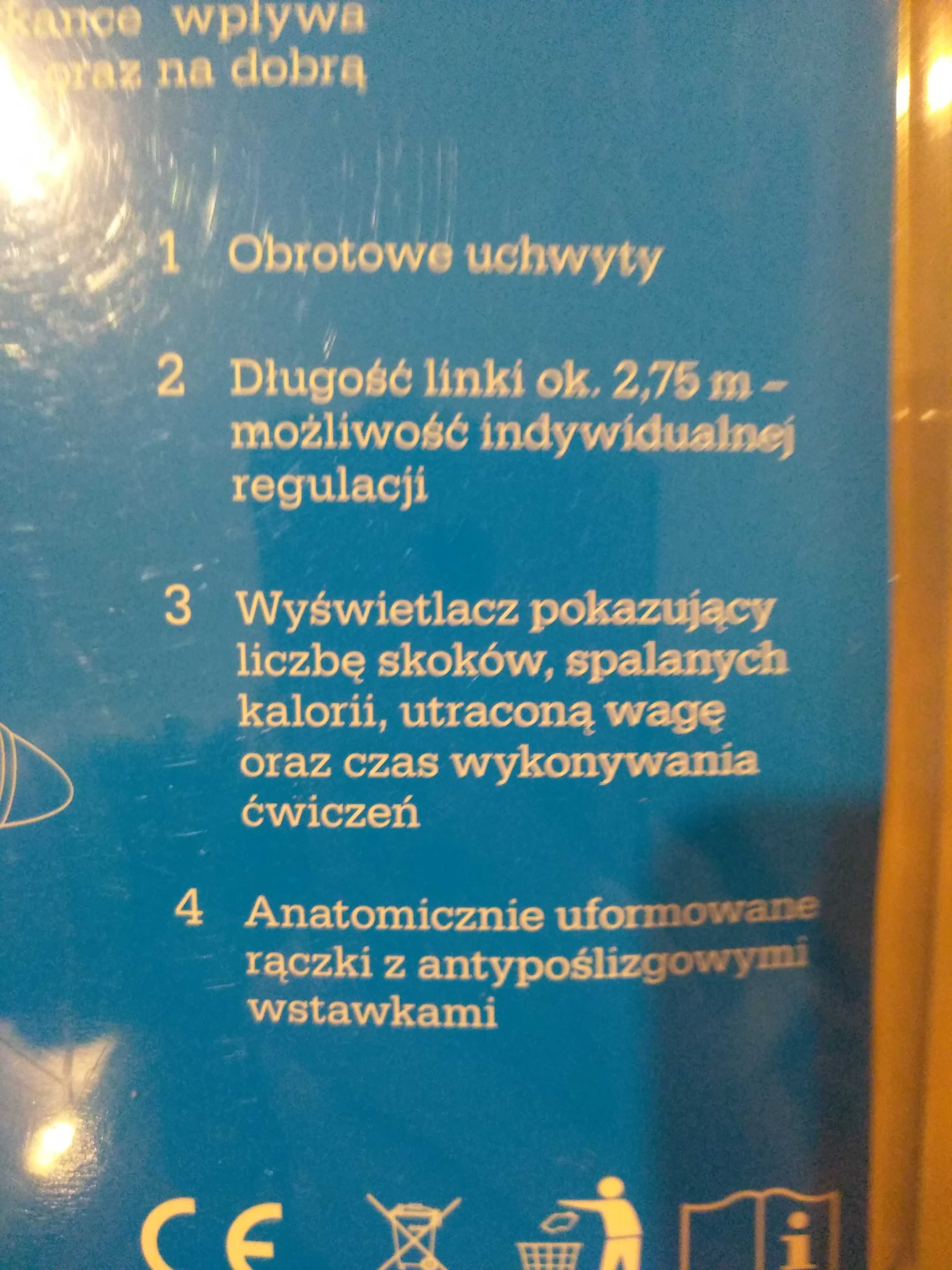 Skakanka elektroniczna nowa w pudełku pomarańczowa licznik