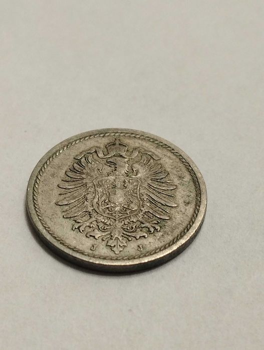 Sprzedam monetę Niemcy 5 pfennig 1876r. J -  stan  bardzo dobry