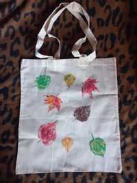 Эко-сумка текстиль, роспись.