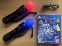 Pack comandos move + jogo just dance 2022 (novo/selado)- Playstation 4