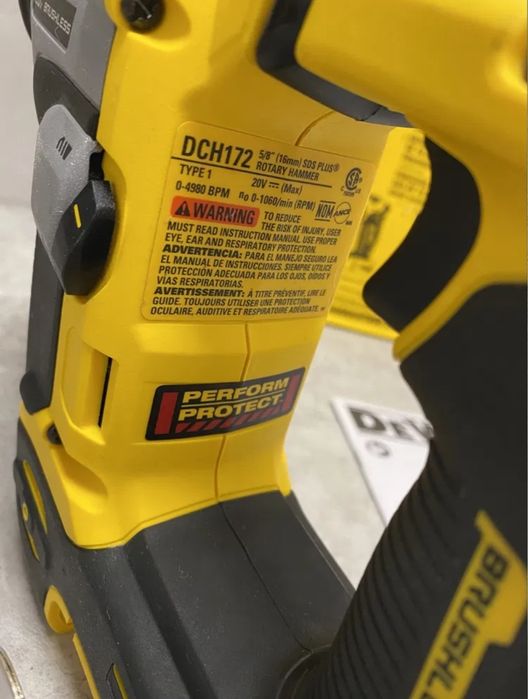 Перфоратор DEWALT DCH172B:

20V MAX* Brushless 5/8 in. - це високопрод