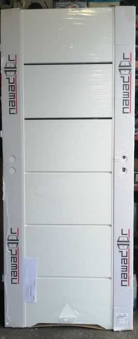 Białe drzwi łazienkowe o szerokości 80 cm, lewe. Nowe,