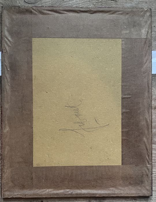 Piękna akwarela - Maja Berezowska - scenka miłosna - lata 50