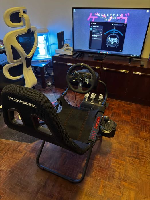 Conjunto Volante G920 + Pedais + Shifter + Cadeira Playseat Challenge