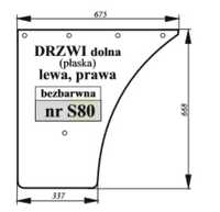 Szyba drzwi dolna lewa/prawa do Fendt Farmer