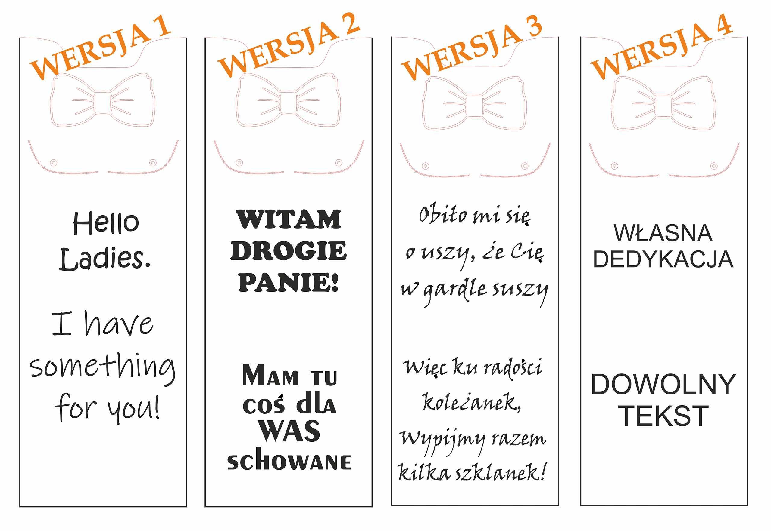 Skrzynka na wino z indywidualnym grawerem babski wieczór HELLO LADIES