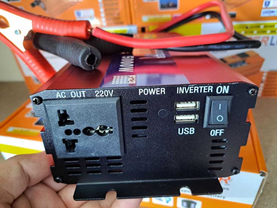 Инвертор 5000W Перетворювач 12-24V 220V з дисплеєм. Інвертор для дому