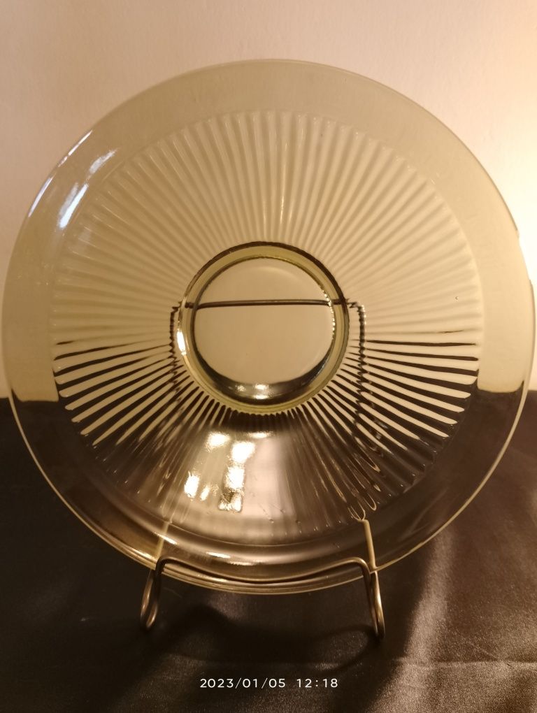 Patera zielone szkło - 27,5 cm