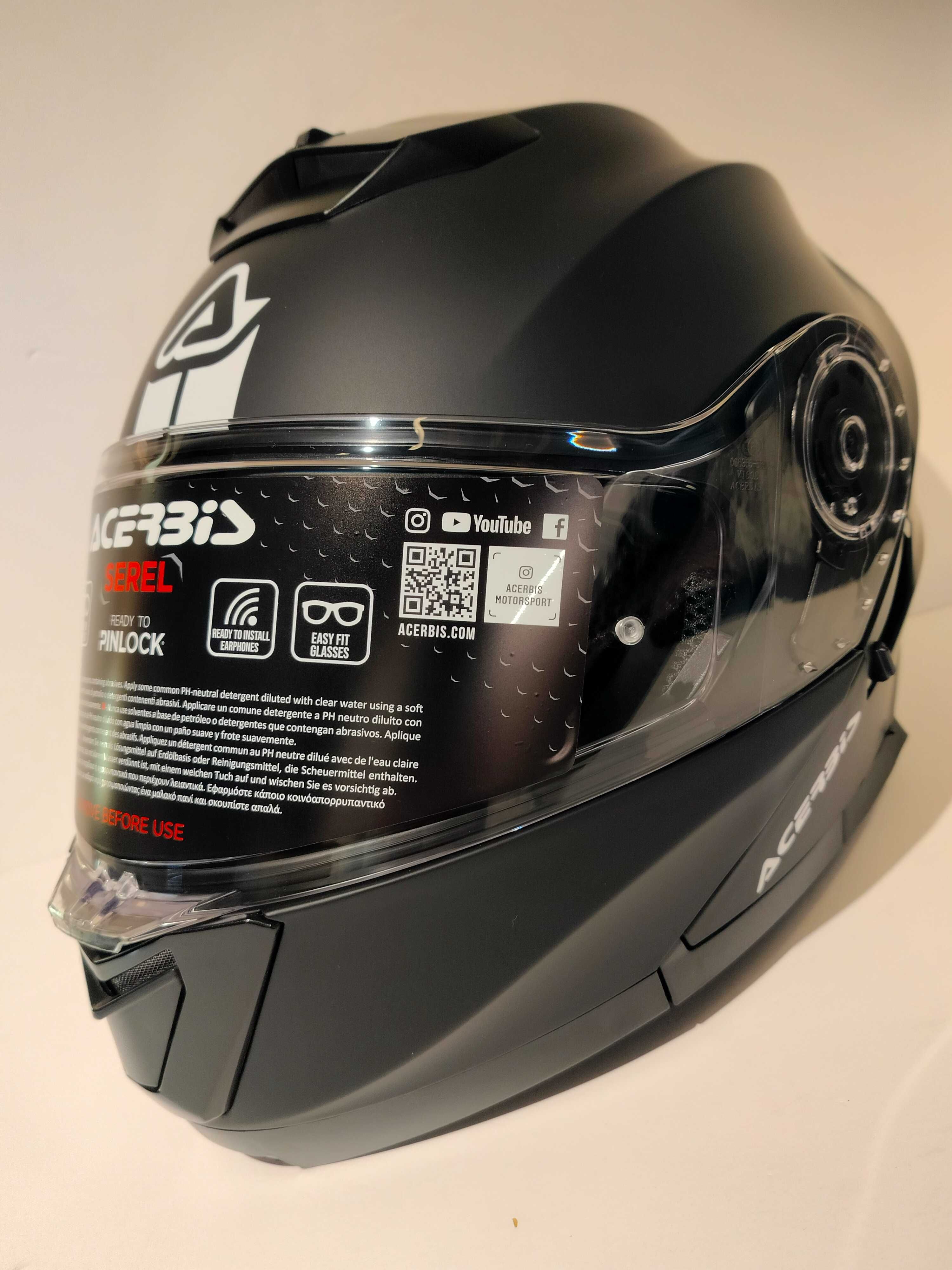 Capacete modular Acerbis Serel II mota scooter novo