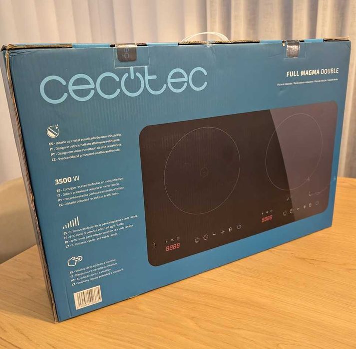 Placa Indução Portátil 2 Fogos Cecotec – Campismo e Uso Portátil e V2L