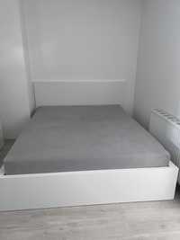 Malm ikea łóżko z szufladami z pojemnikami pojemnikiem 160x200cm białe