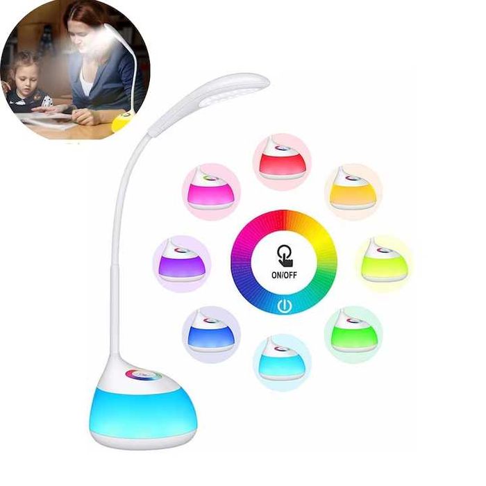 Lampka Oświetlenie LED RGB Biurkowa dla Dzieci Panel Dotykowy