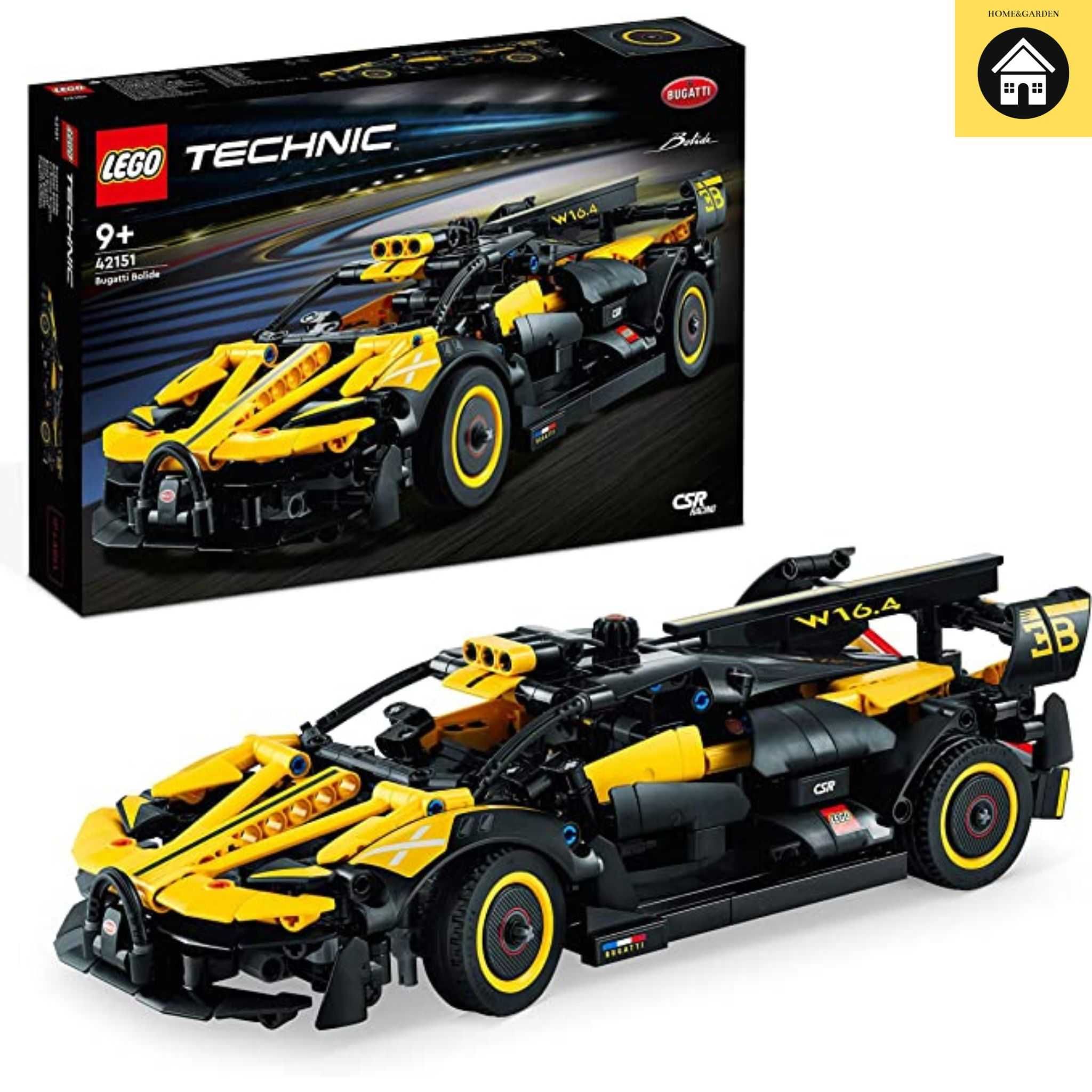 LEGO TECHNIC BUGATTI Żółte Bugatti + Naklejki