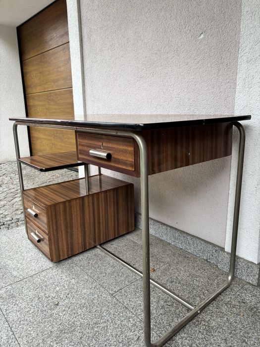 Bauhaus Biurko Lekarskie Gabinetowe Lata 60 XXw Design PRL Vintage