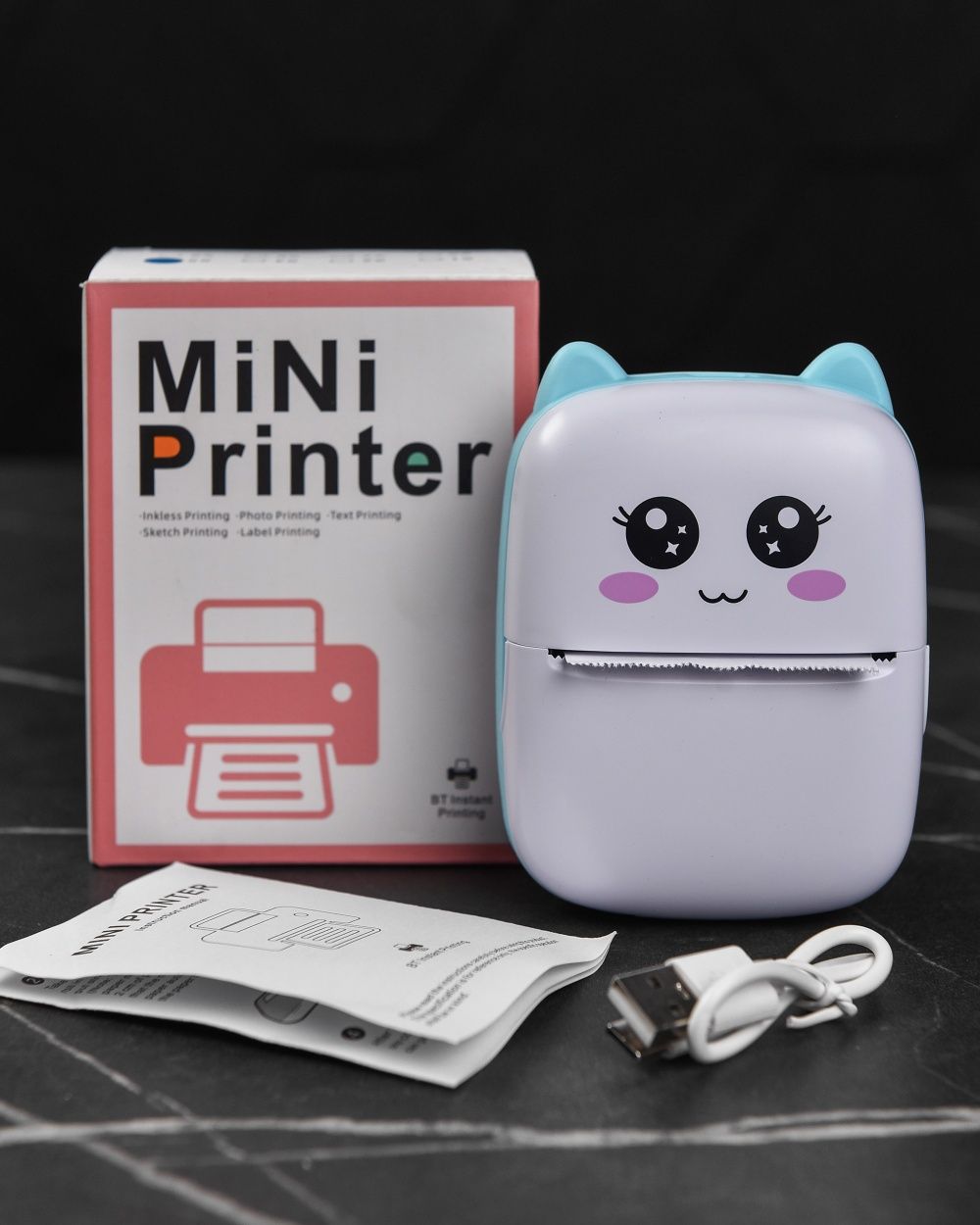 Дитячий міні Bluetooth принтер для фотографій та етикеток "Mini Printe