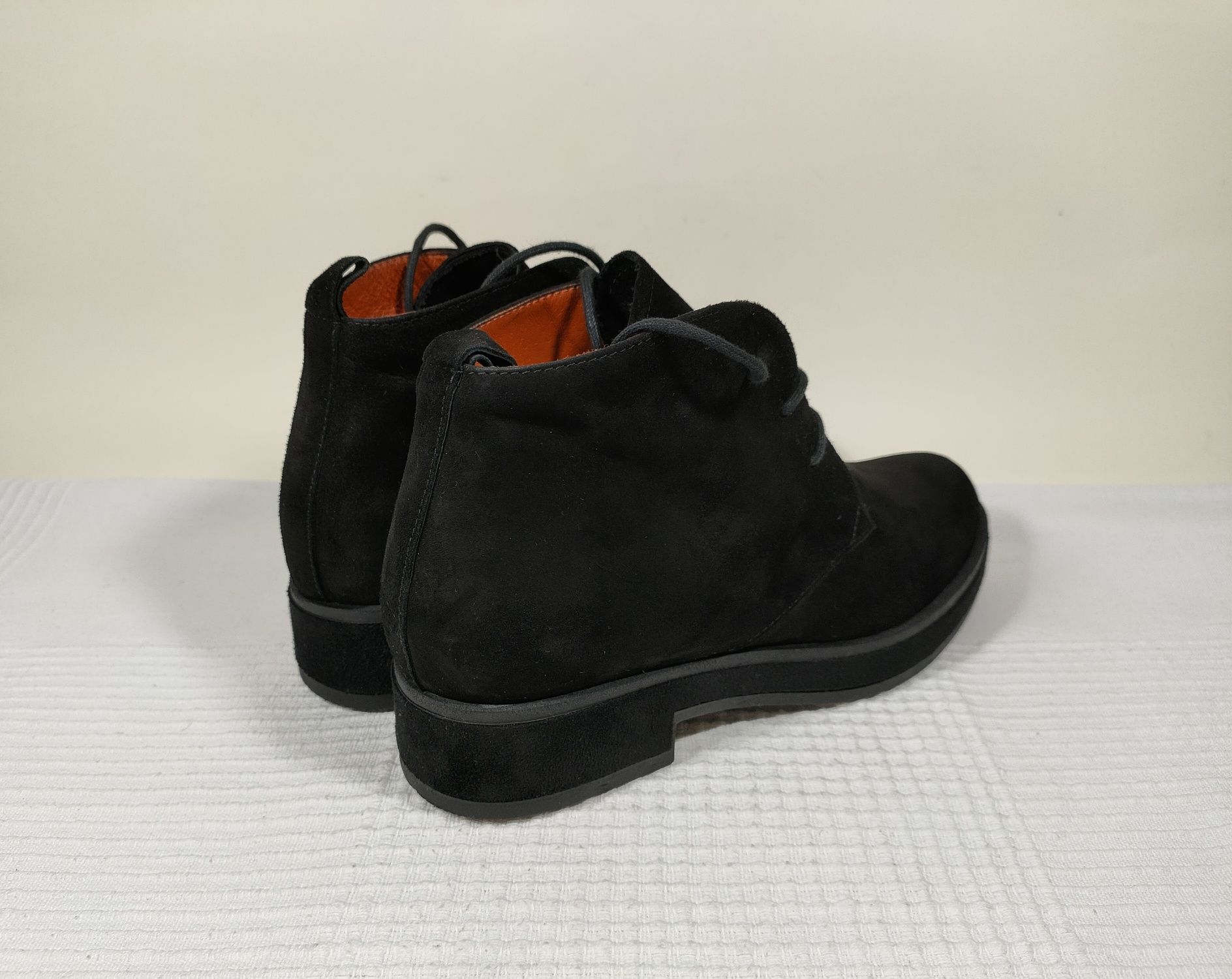 Buty botki Elizabeth Stuart skórzane sznurowane czarne  37 24cm 24,5cm