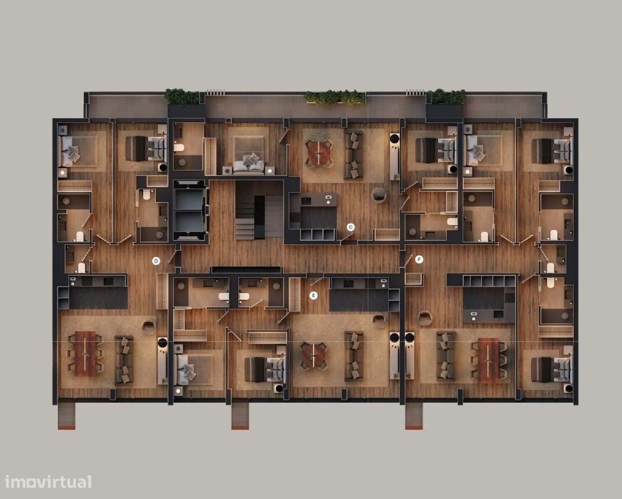 Apartamento T2 com varanda , rooftop e estacionamento no Empreendiment