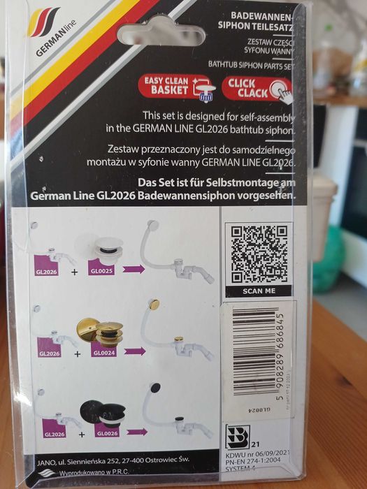 Korek click clack samoczyszczacy  germanline