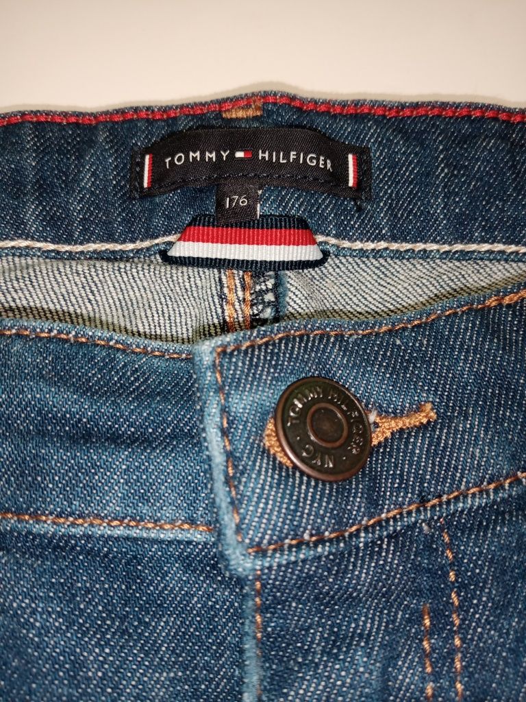 Tommy Hilfiger r.176 krótkie spodenki jeansowe, szorty. 14-18lat.