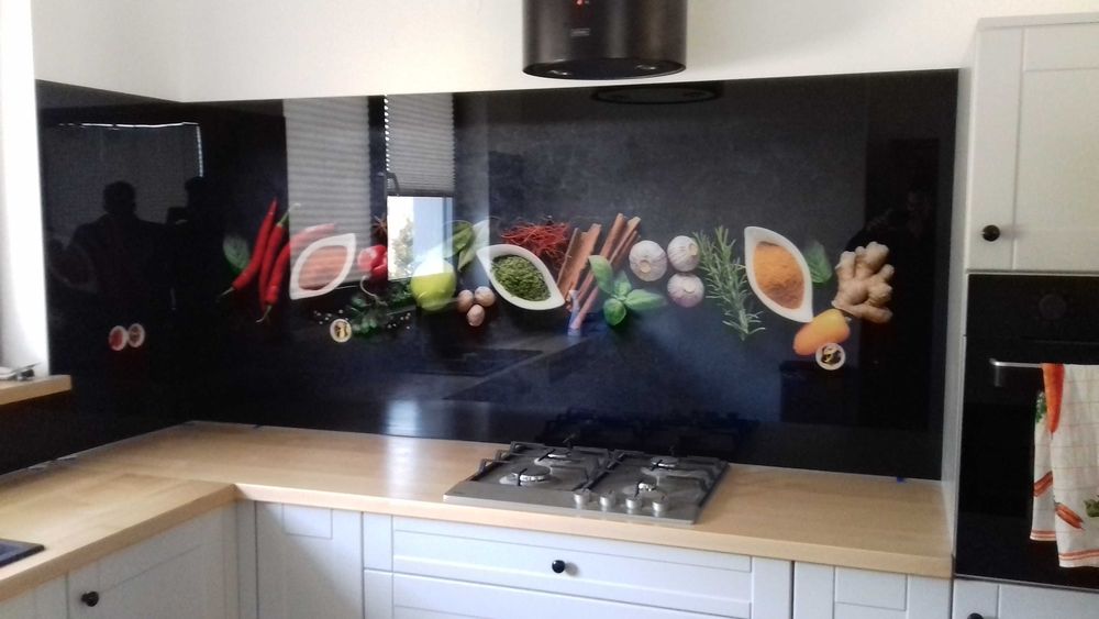 Panele szklane z nadrukiem 150x55 Olkusz, Bukowno POMIAR, MONTAŻ