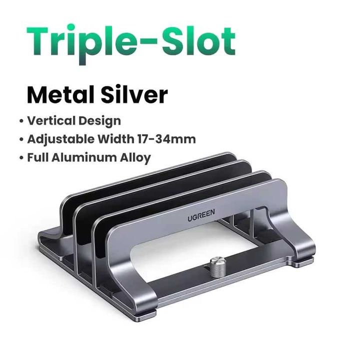 Підставка для ноутбука UGREEN Vertical Laptop Stand Triple slots