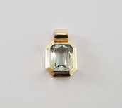 Złoty medalion - zawieszka z pięknym akwamarynem 8,00 carat