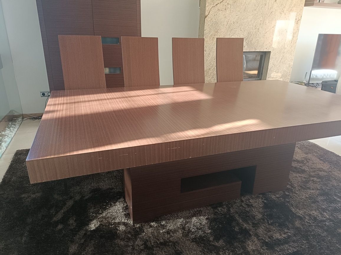 Mesa Jantar Wengue c/ 8 cadeiras design