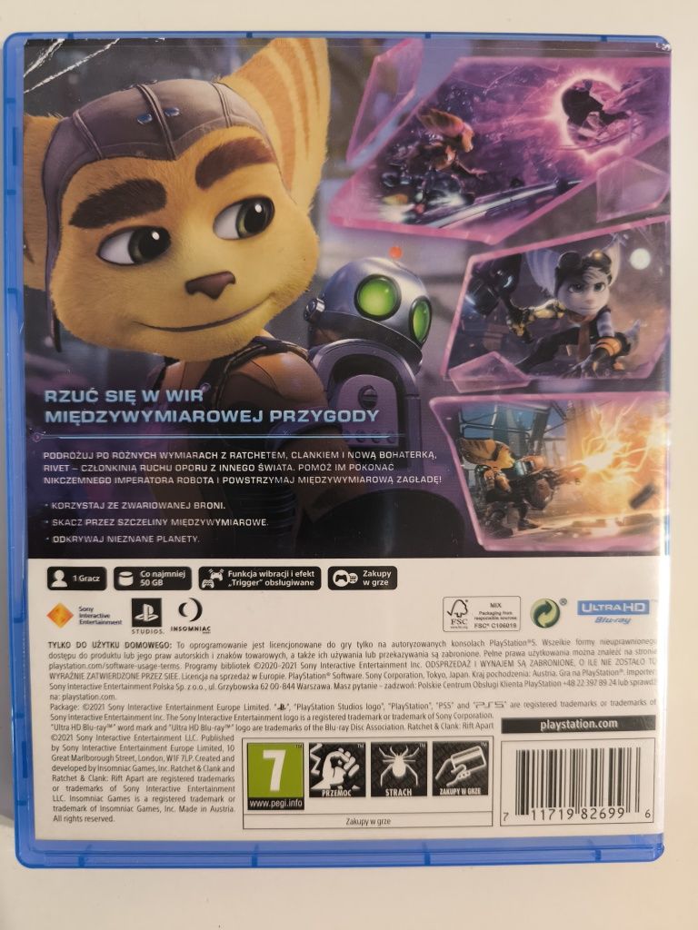 Ps5 Ratchet i Clank Rift Apart pl możliwa zamiana