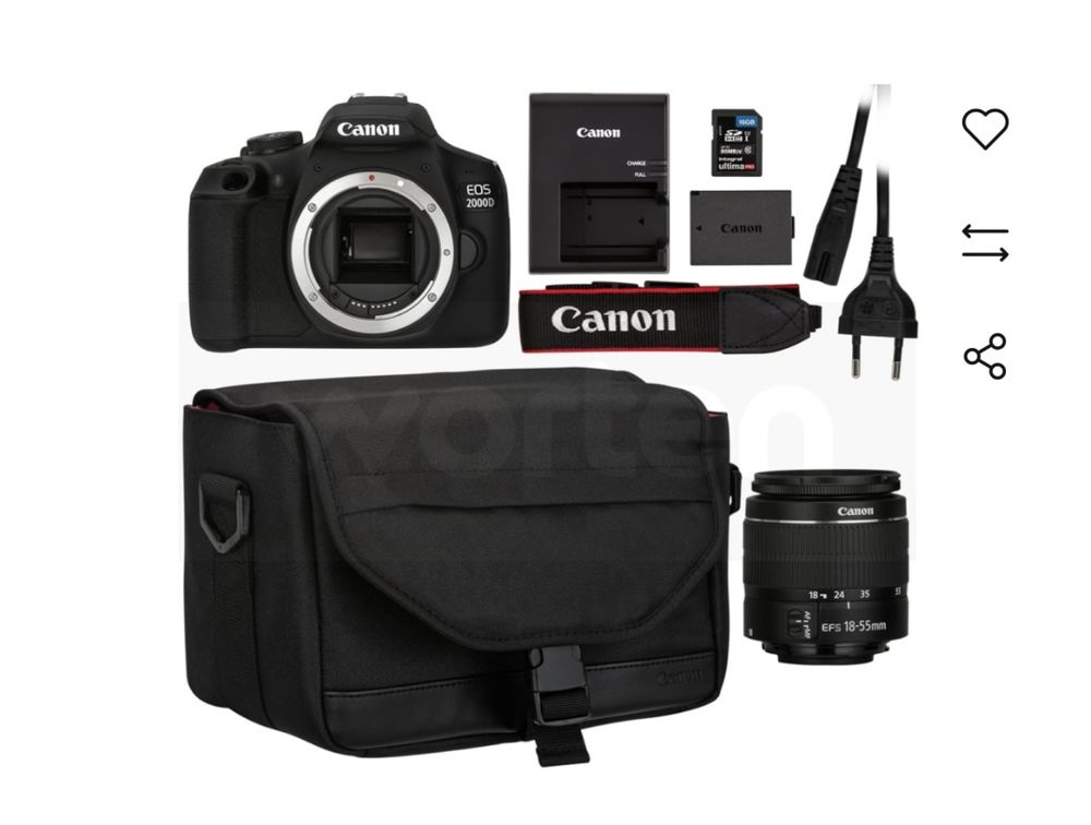 Câmera fotográfica Canon EOS 2000D