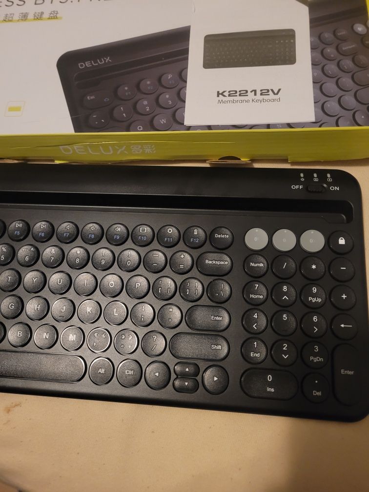 Klawiatura bezprzewodowa delux K2212V