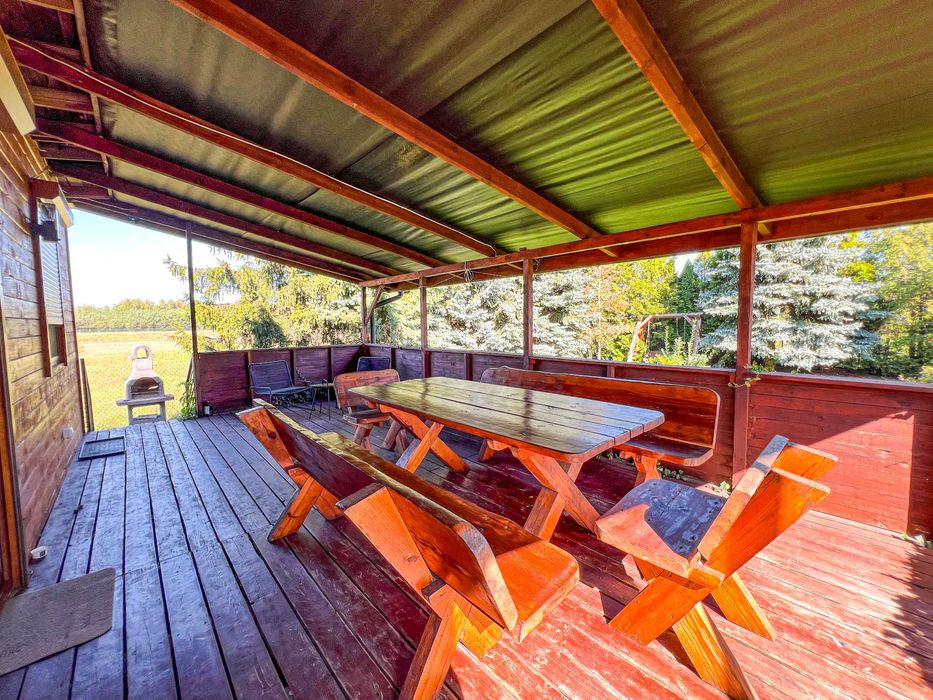 Domek letniskowy całoroczny nad jeziorem Skrzyneckim z jacuzzi