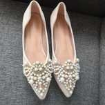 Buty baleriny z perełkami