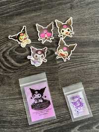 Kuromi Sanrio Hello Kitty wodoodporne naklejki zip bag