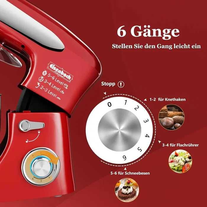 Robot Mikser Kuchenny Eisenbach 2000W 8L - Idealny do Domu!