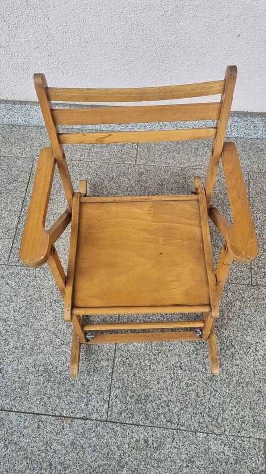 Fotel bujany składany dziecięcy Vintage Design PRL Lata 60