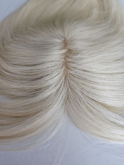 Tupet topper z włosów naturalnych mini Asia z grzywką 30 cm