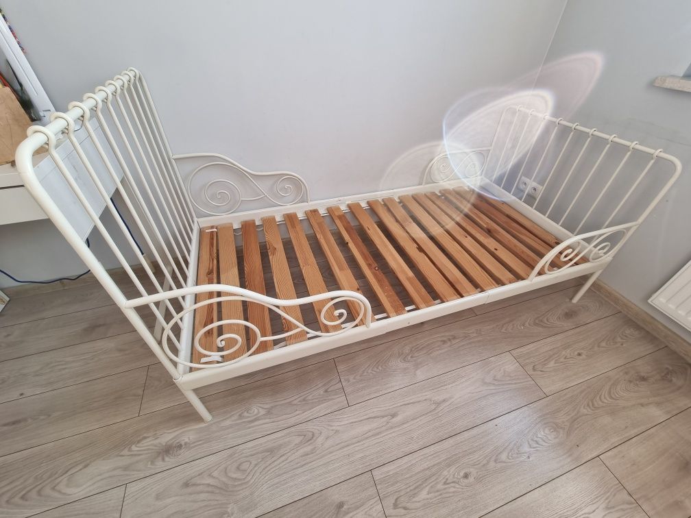 Łóżko dziecięce Ikea Minnen białe + materac