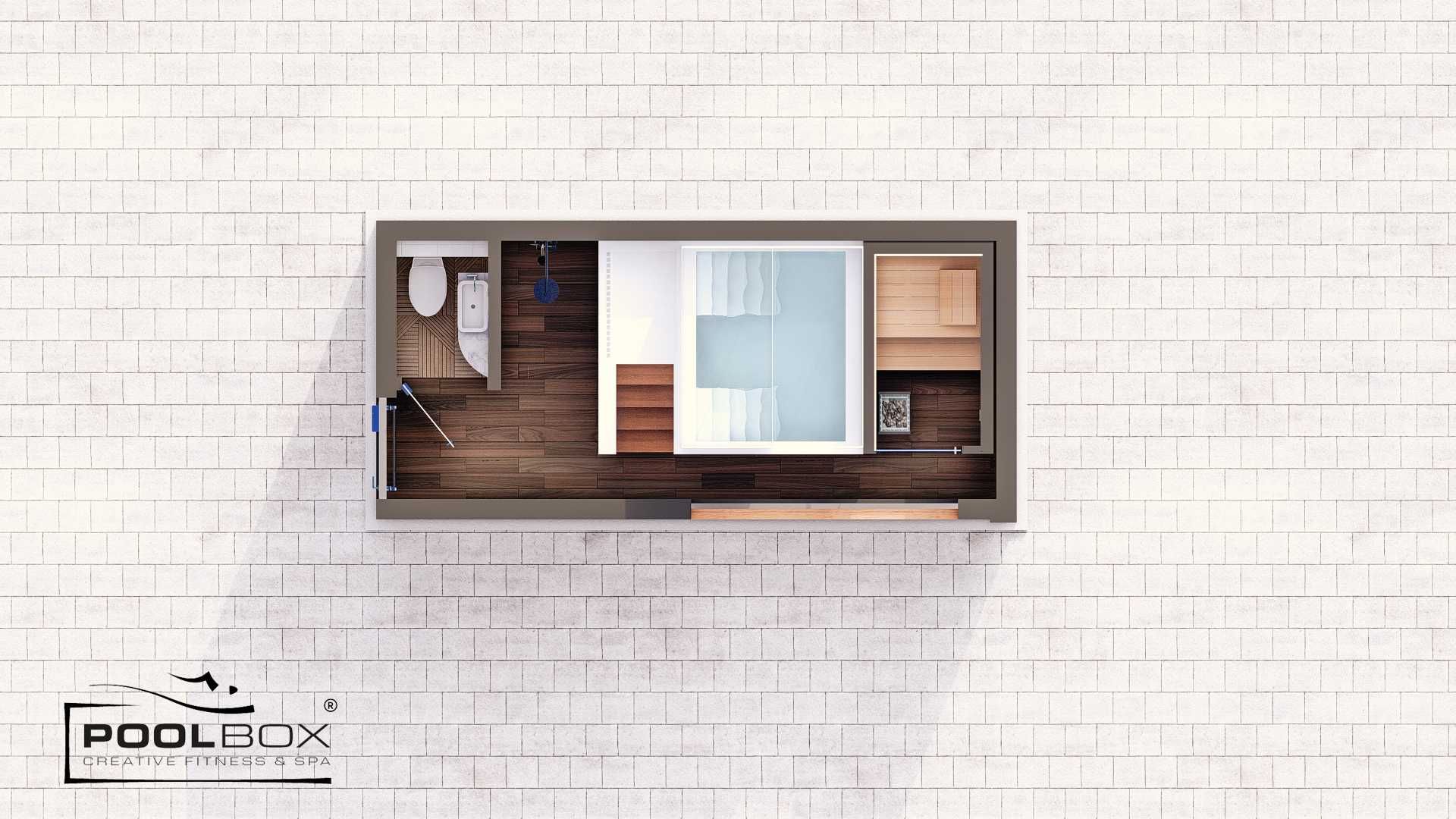 PoolBox Mini Całoroczny Basen Przeciwprąd Basen lodowy Sauna Jacuzzi