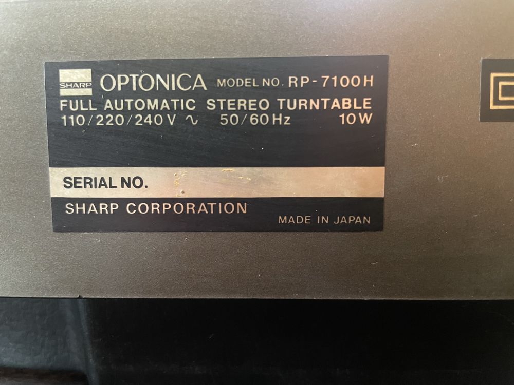 Sharp optronica RP-7100 gramofon sprawny