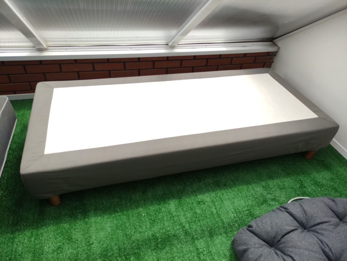 Łóżko 90x200 podstawa + materac IKEA espëvar