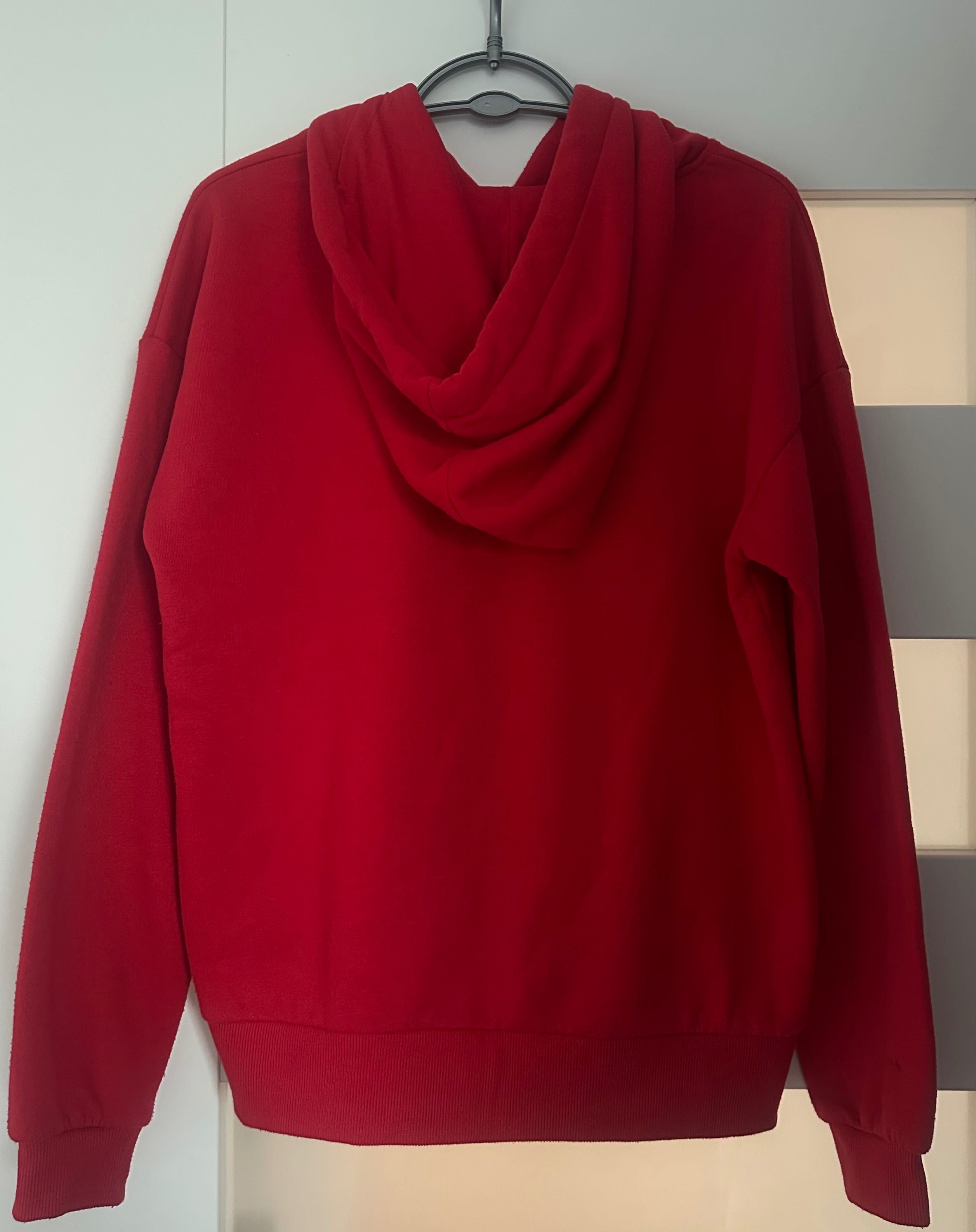 gruba czerwona bluza
