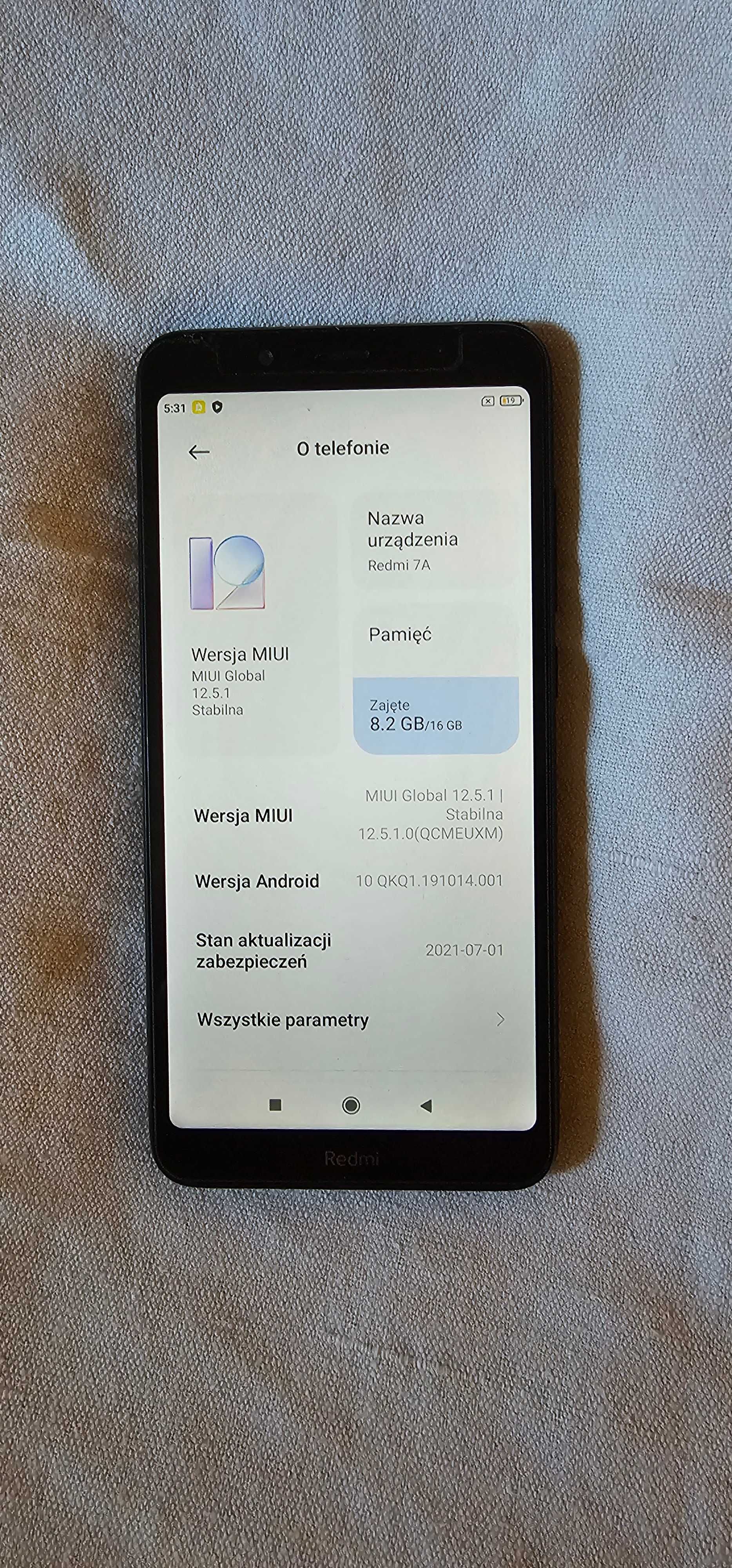 Telefon sprawny XIAOMI REDMI 7A Czarny