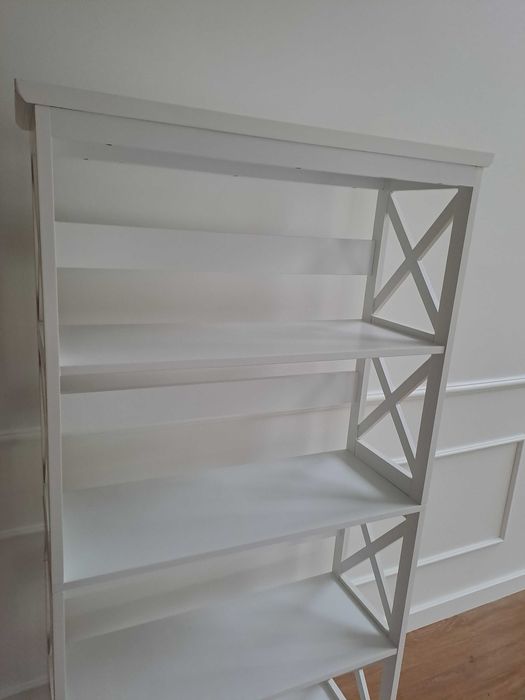 Regal stojący na książki 150 cm wysoki biały